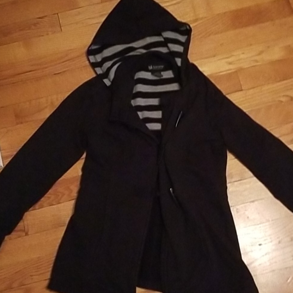 Juniors medium peacoat sweatshirt jacket